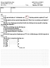 Đề kiểm tra 45 phút môn Vật lí Lớp 6 - Năm học 2013-2014 - Trường THCS An Sơn